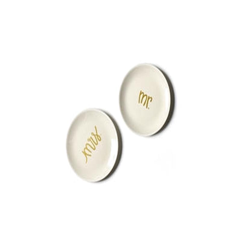 Mr and Mrs Dessert Plates Set of 2