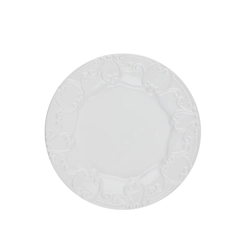 Isabella Embossed Salad Plate Pure White