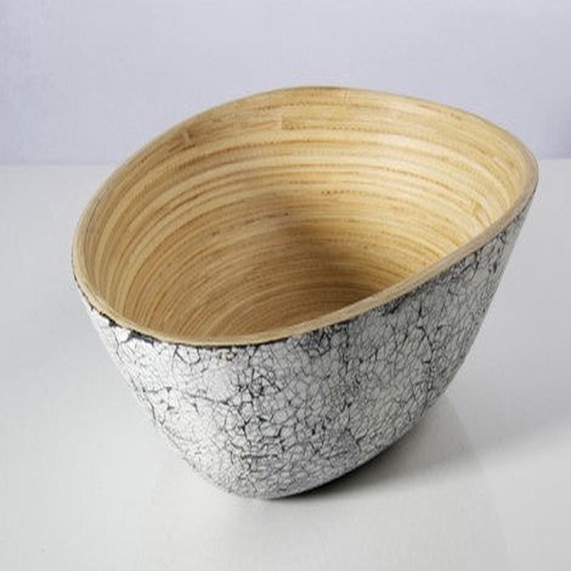 SOAI Bamboo Mango Shape Bowl Large Eggshell