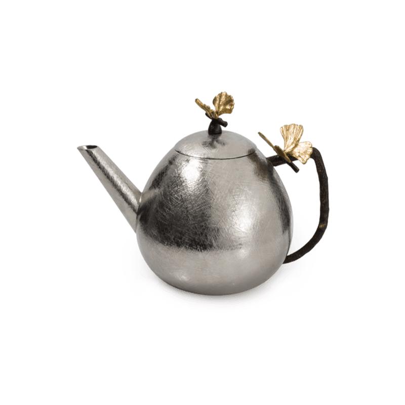 Butterfly Ginkgo Round Teapot