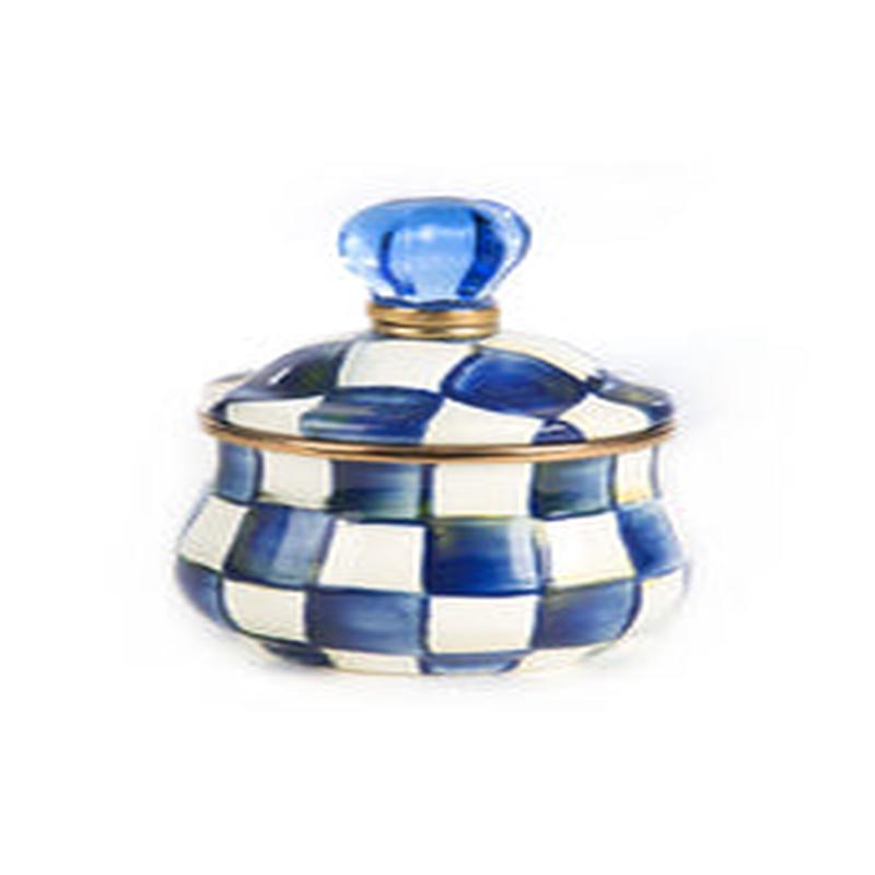 Royal Check Lidded Sugar Bowl