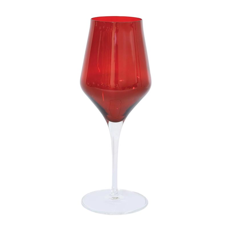 Contessa Water Glass Red Set of 4