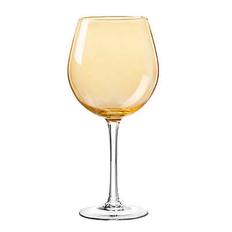 Radiance Balloon Wine Glass Amber Set of 4