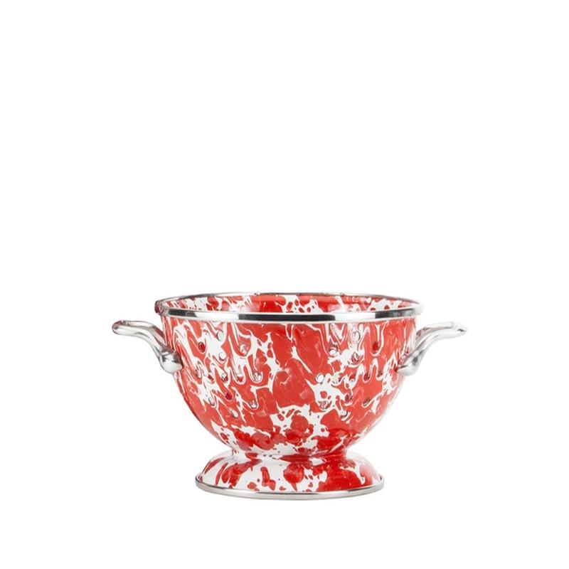 Colander Petite Red Swirl