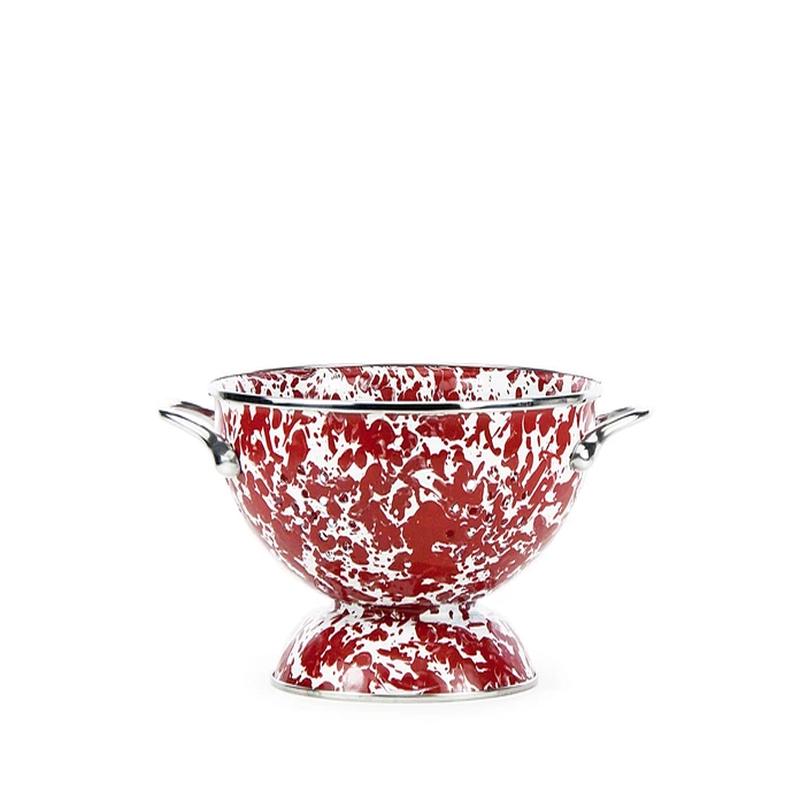 Colander Red Swirl