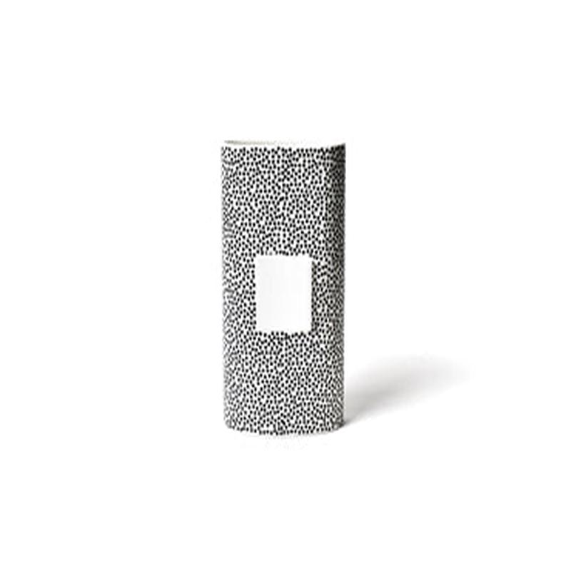 Black Small Dot Mini Oval Vase