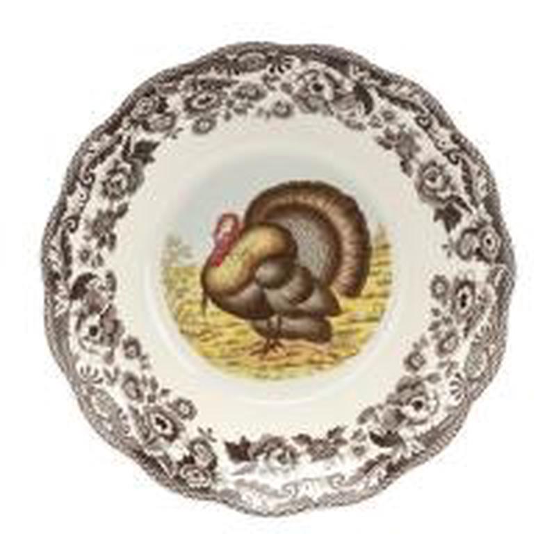 Woodland Turkey Daisy Bowl 10 inch