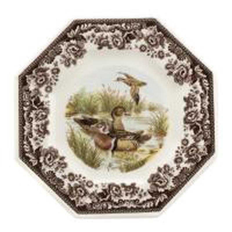 Woodland Wildlife Octagonal Plate- Wood Duck
