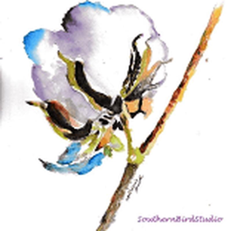 Cotton Boll Tea Towel