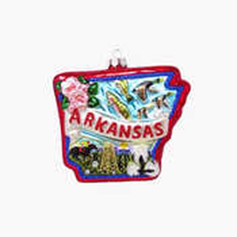 Arkansas Ornament Glass 5 inches