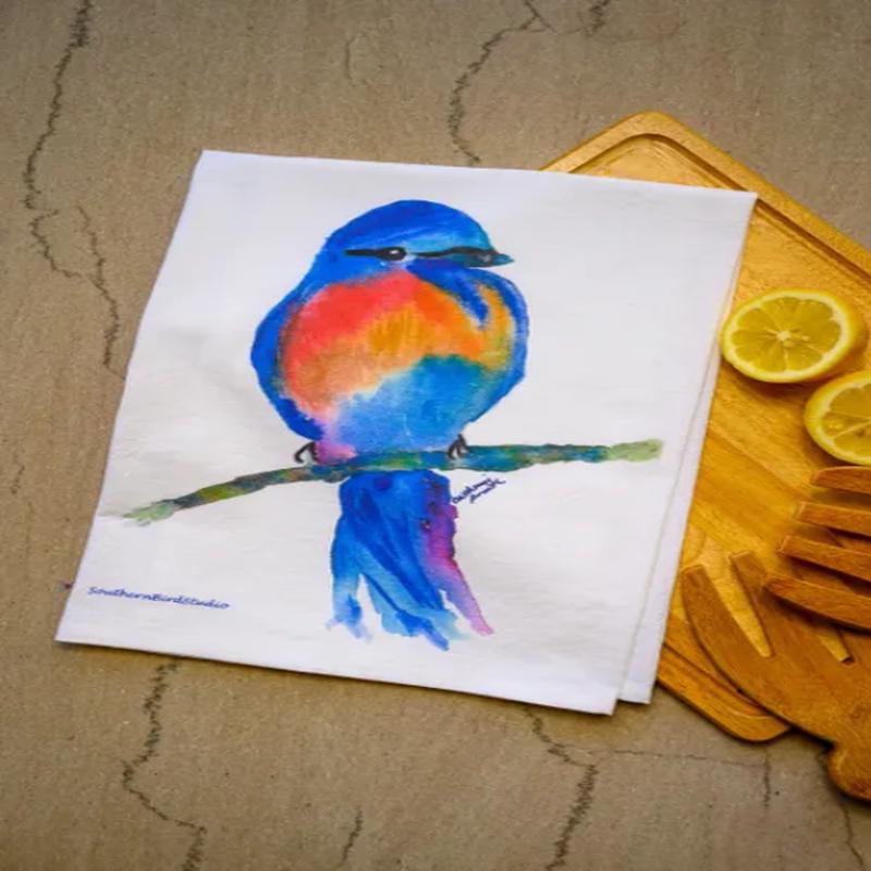 Blue Bird Tea Towel