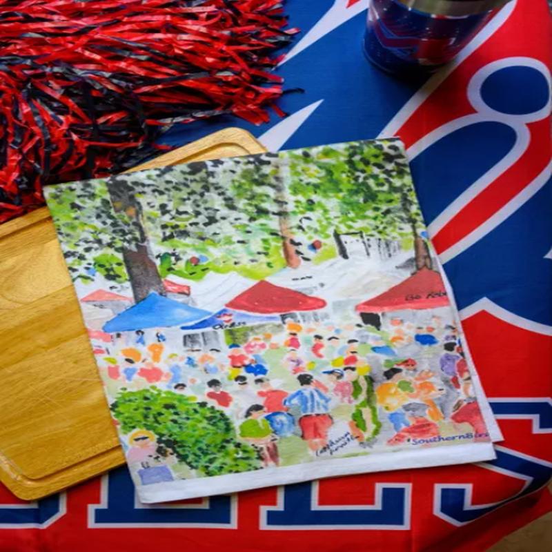 The Grove at Ole Miss Tea Towel
