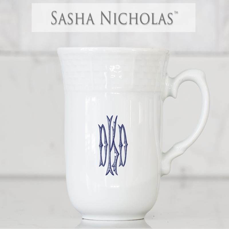 Weave Mug with Monogram