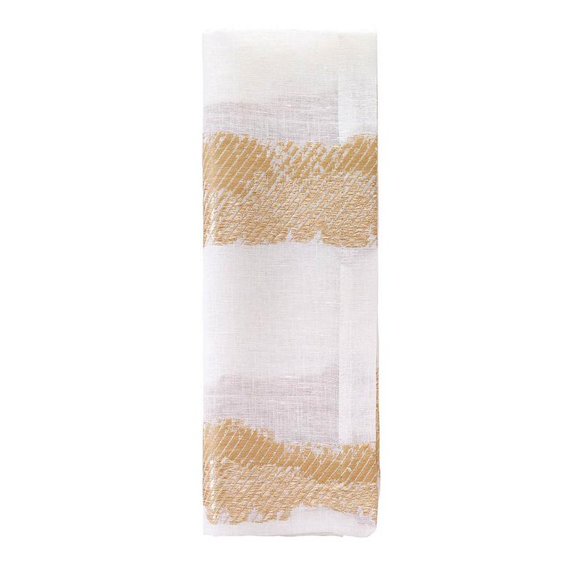 Brushstroke Napkin Gold Set of 8