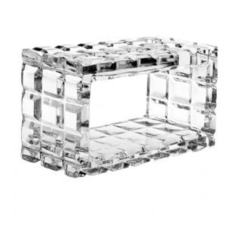 Crystal Napkin Ring Set of 4 Rect