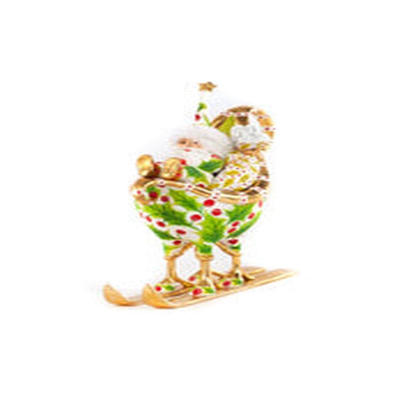 Patience Brewster Dash Away Santa in Sleigh Ornament