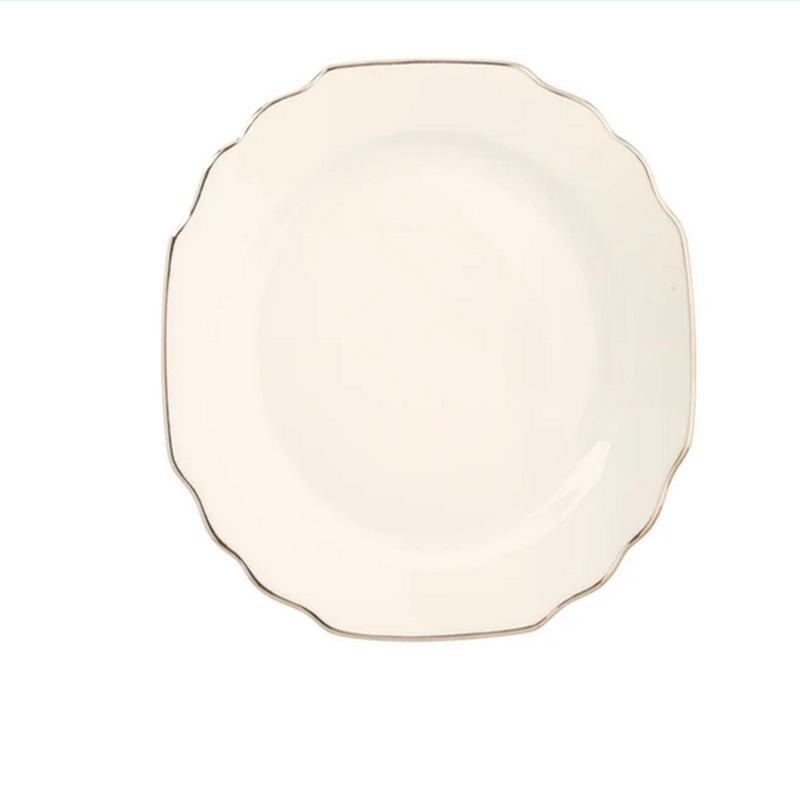 Georgian Bread & Butter Plate White/Gold