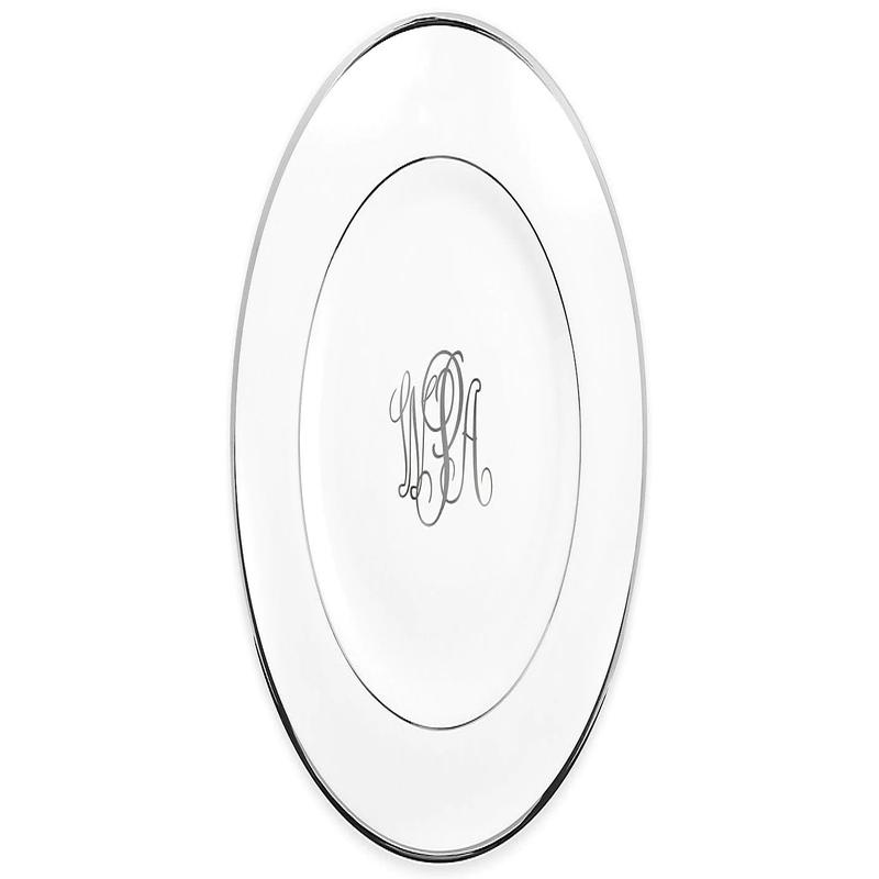 Signature Charger White/Platinum with Monogram