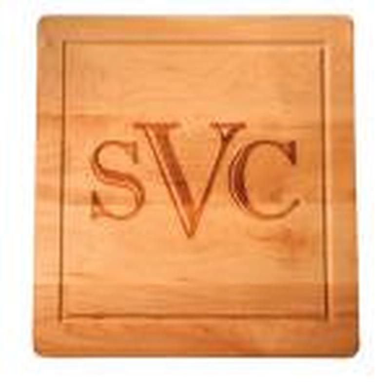 16 x 16 Square Maple Board w/ Finger Grooves