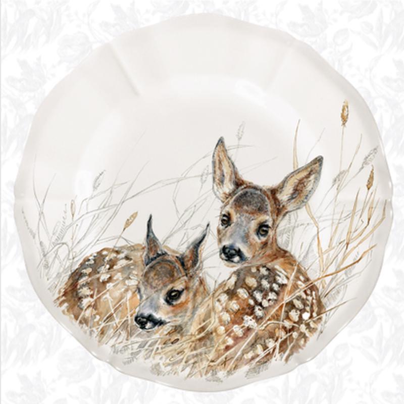 Sologne Dessert Plate Fawns