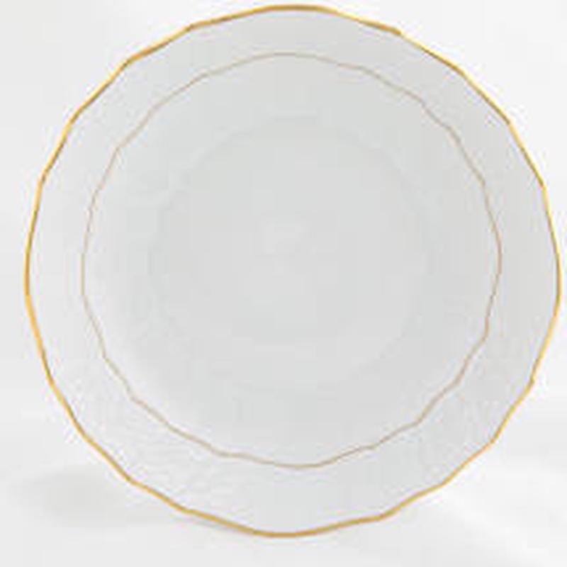 Golden Edge Scalloped Dinner Bowl