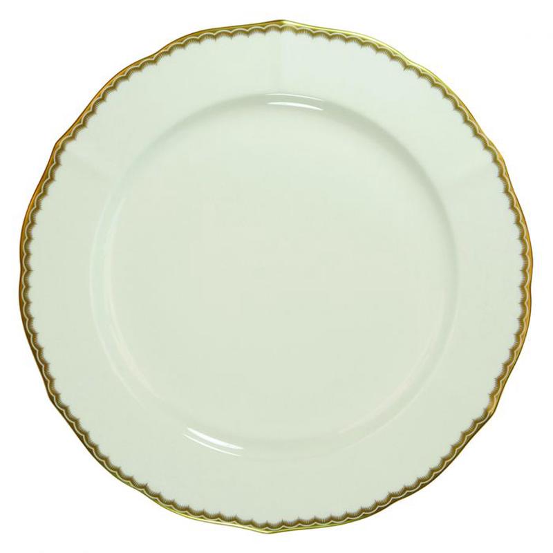 Antique Gold Round Platter-Charger Plate