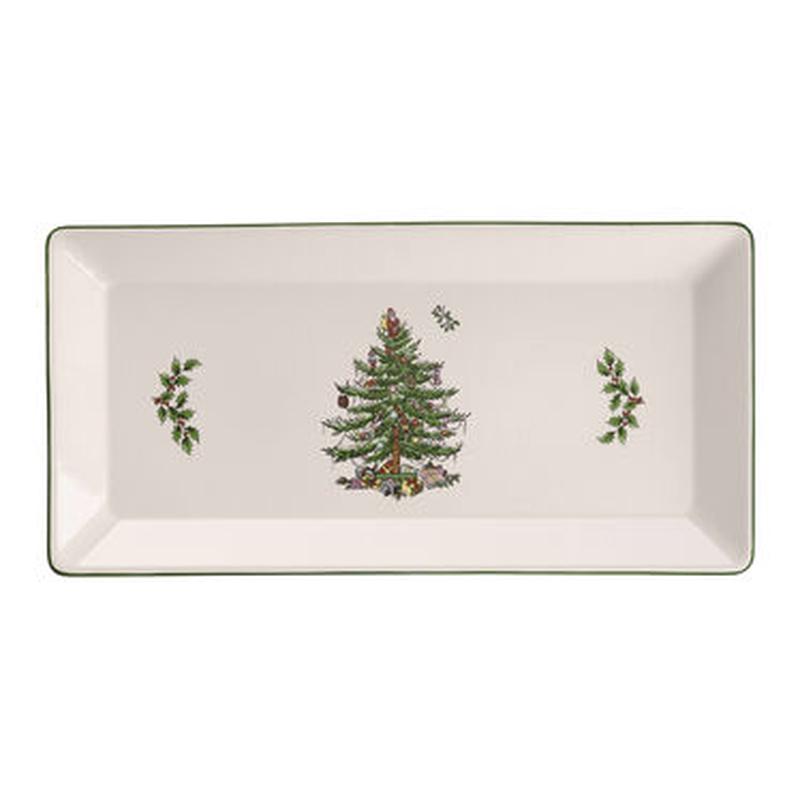 Christmas Tree Rectangular Tray 14 inches