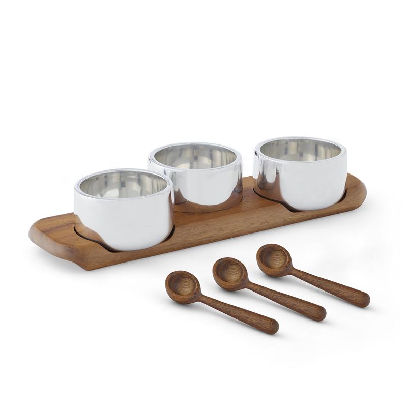 Triple Condiment Server w/Spoons