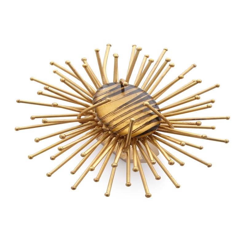 Kim Seybert Napkin Ring Flare Brown and Gold Set of 4