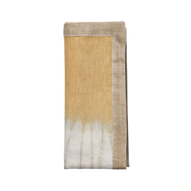 Kim Seybert Napkin Solstice Gray and Beige Set of 8