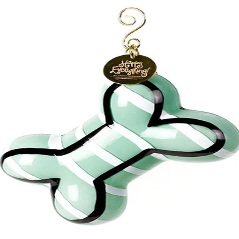 Striped Bone Shaped Ornament