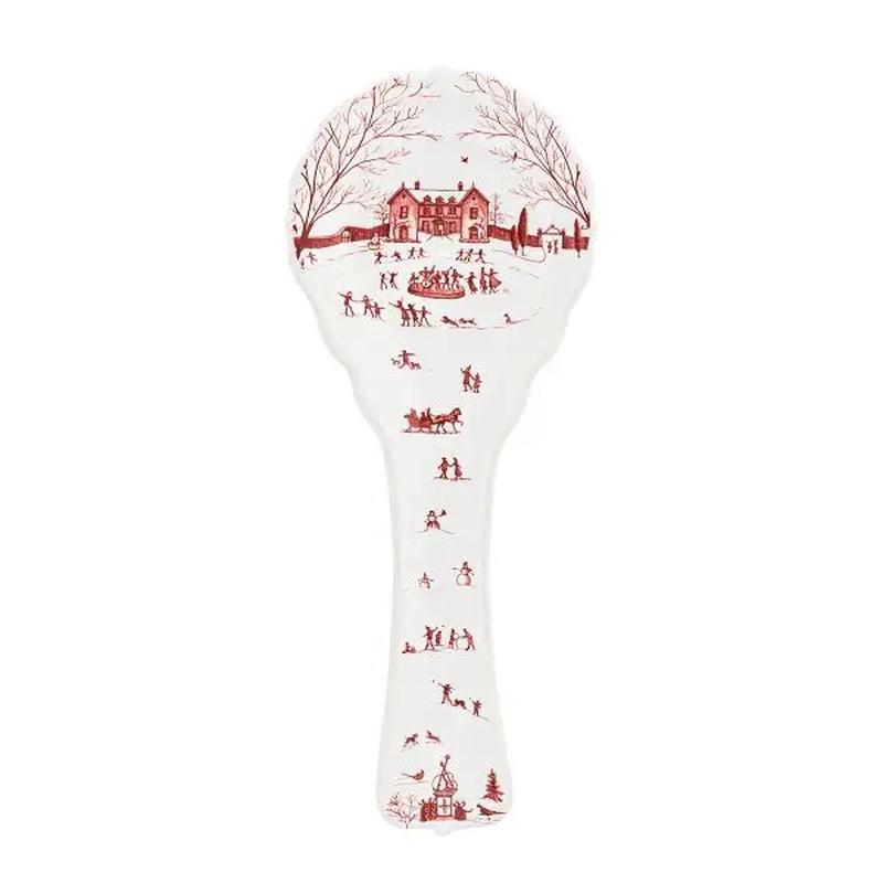 Country Estate Winter Frolic Spoon Rest Ruby