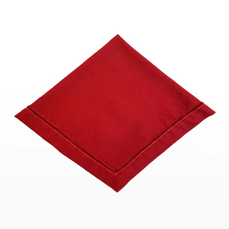 Napkin Velvet Trim Ruby