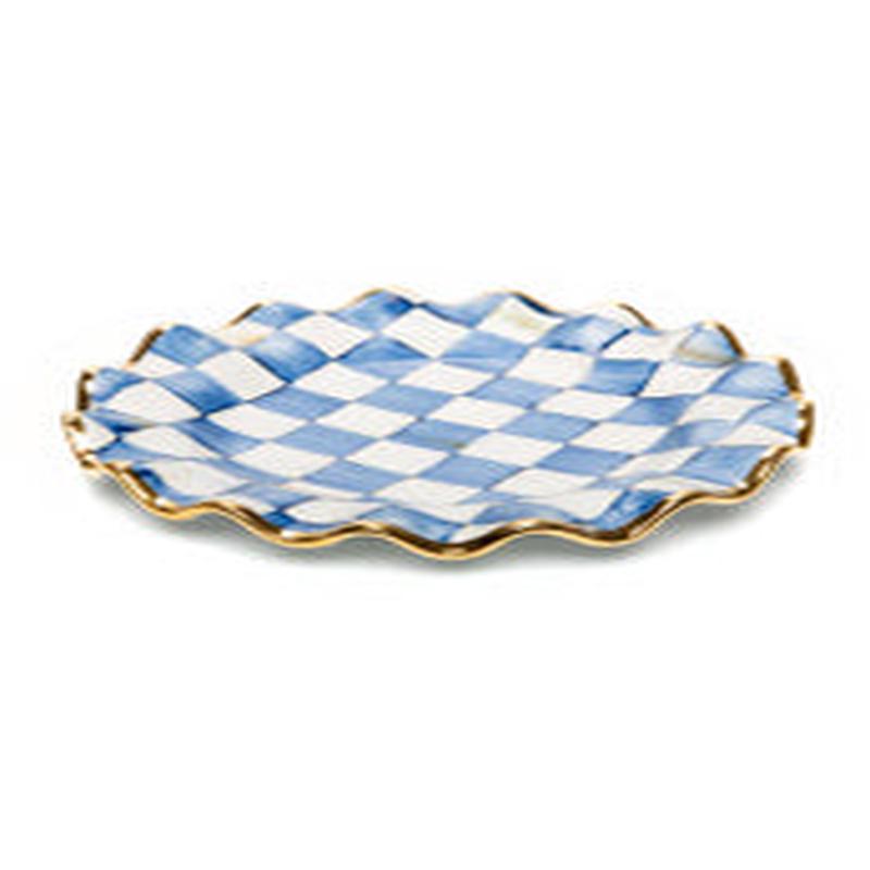 Royal Check Fluted Dinner Plate