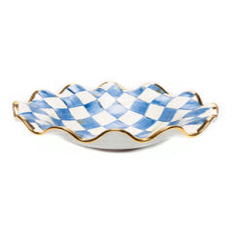 Royal Check Fluted Serving Bowl Medium