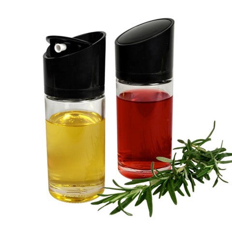 Swivel-Top Cruet Black 10 oz Set of 2