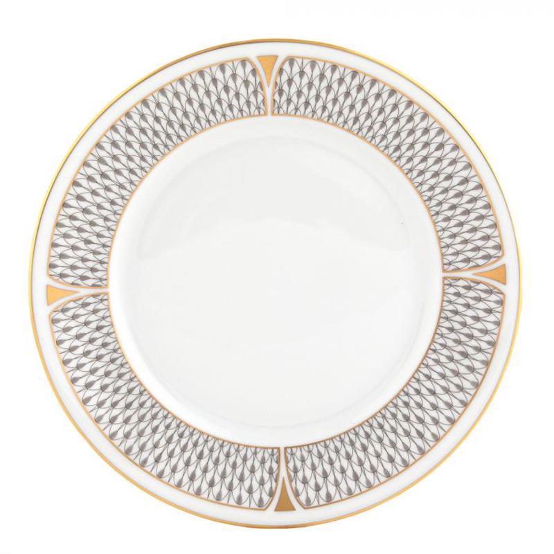 Art Deco Salad Plate 7.5"- Grey