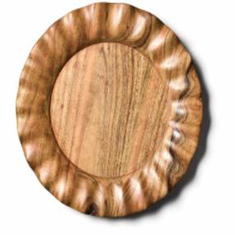 Fundamental Wood Ruffle Platter