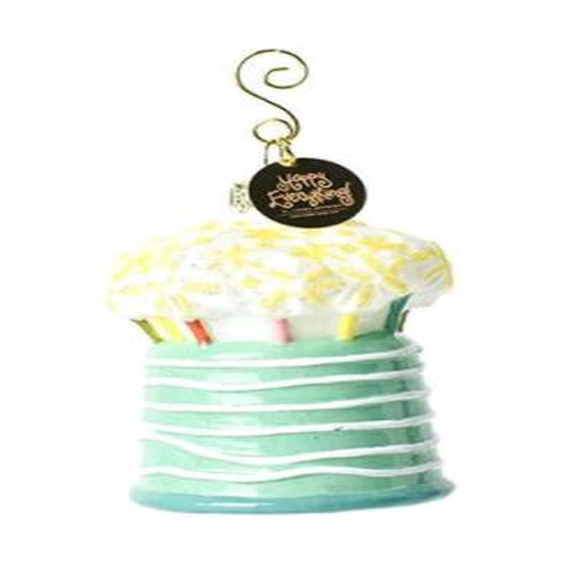 Sparkle Cake Shaped Ornament
