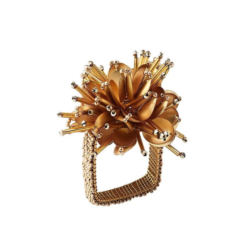 Kim Seybert Napkin Ring Starburst Gold Set of 2