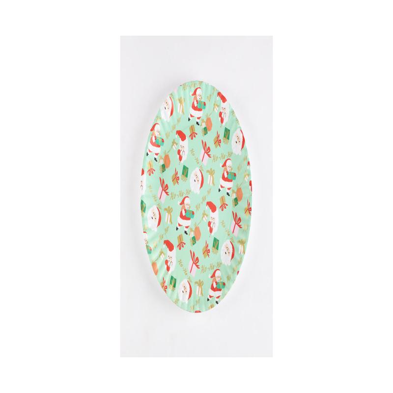 Santa "Paper" Platter, Melamine 16"