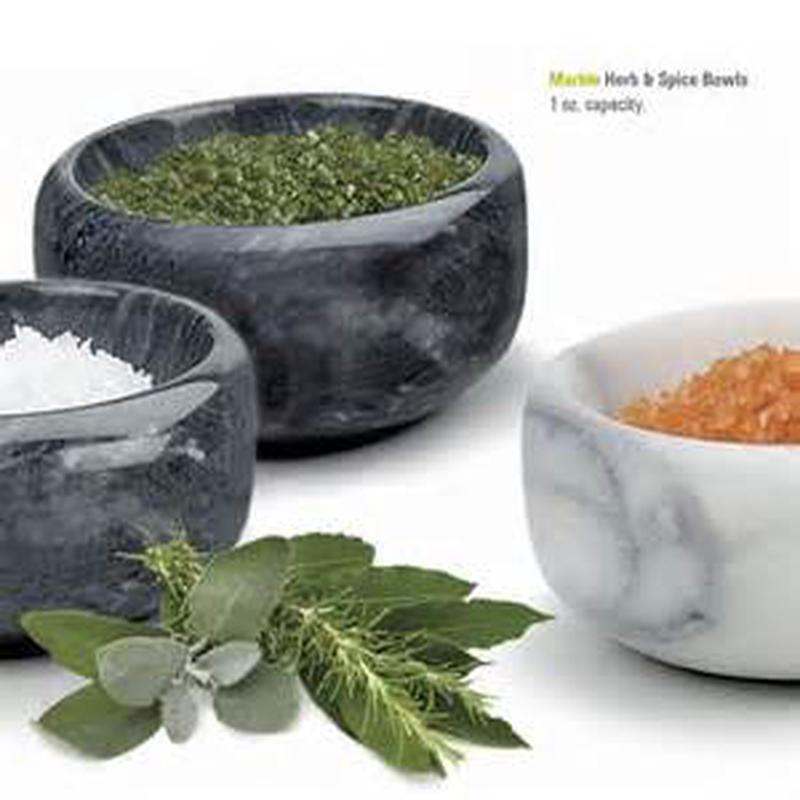 Herb & Salt Bowl White Marble