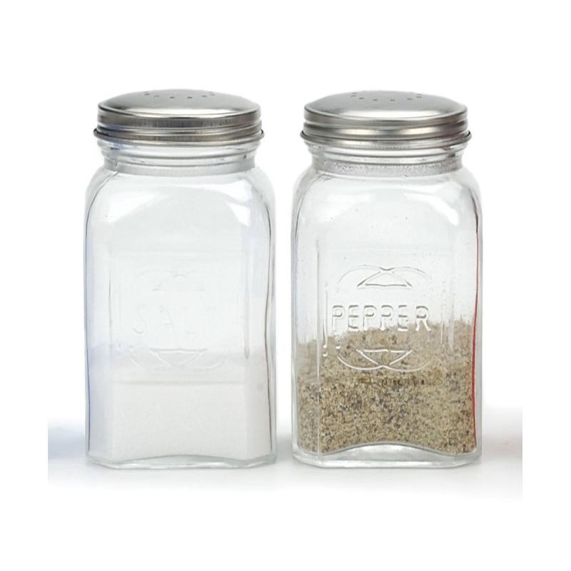 Retro Salt & Pepper Shakers Clear