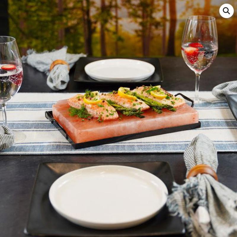 Himalayan Salt Block with Serving Tray
