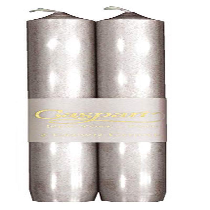 Duet Dripless Candle Silver Set of 2 10inch