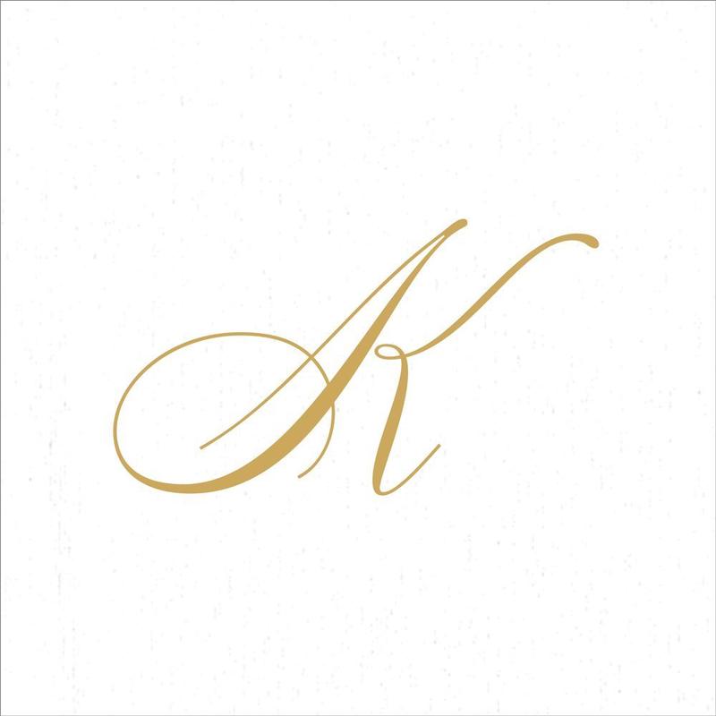 White Pearl Guest Towel "K"