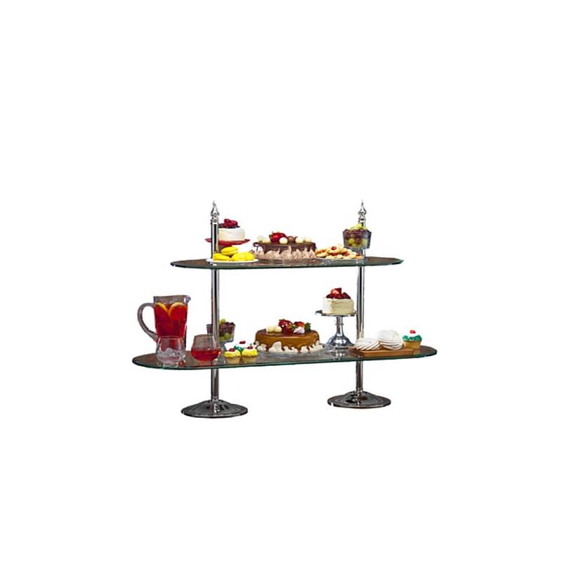 2-Tier Etagere Glass