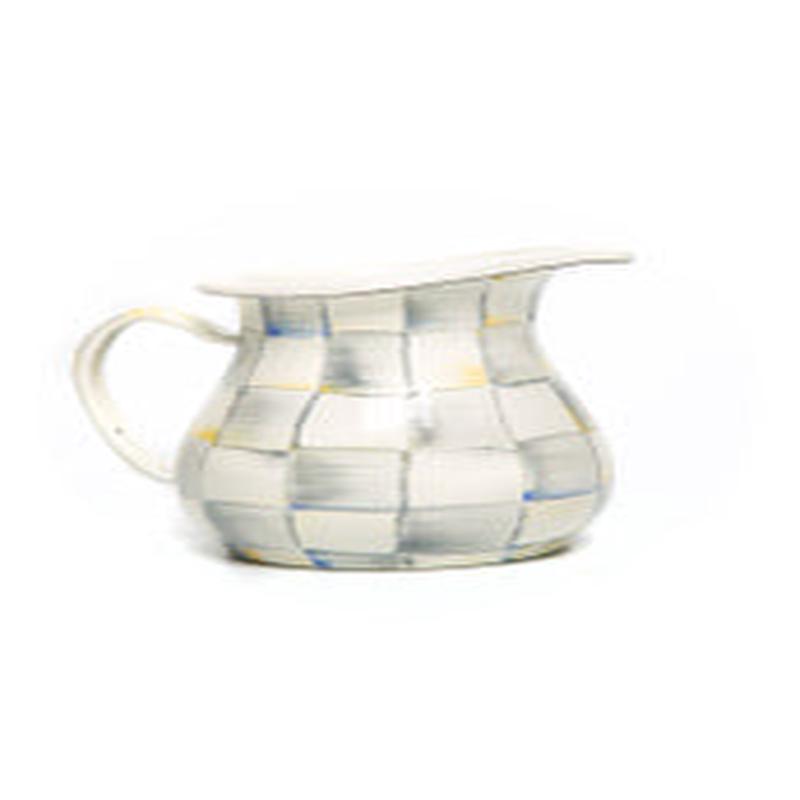 Sterling Check Enamel Creamer
