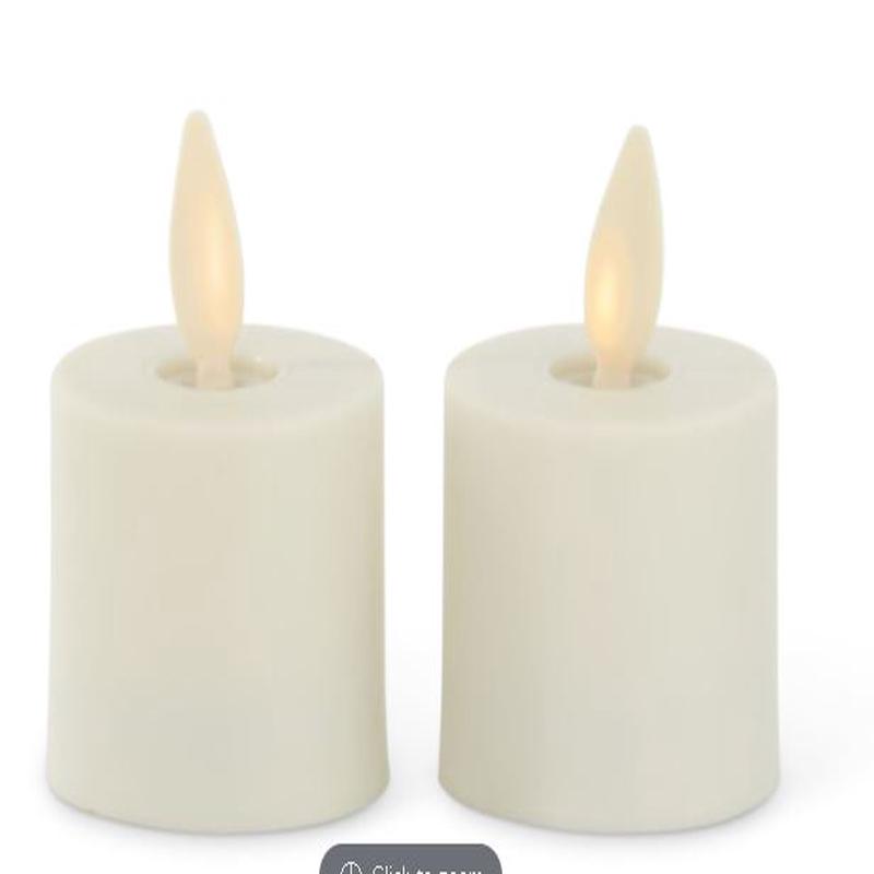 2 Pack- 2in White Indoor Tealights