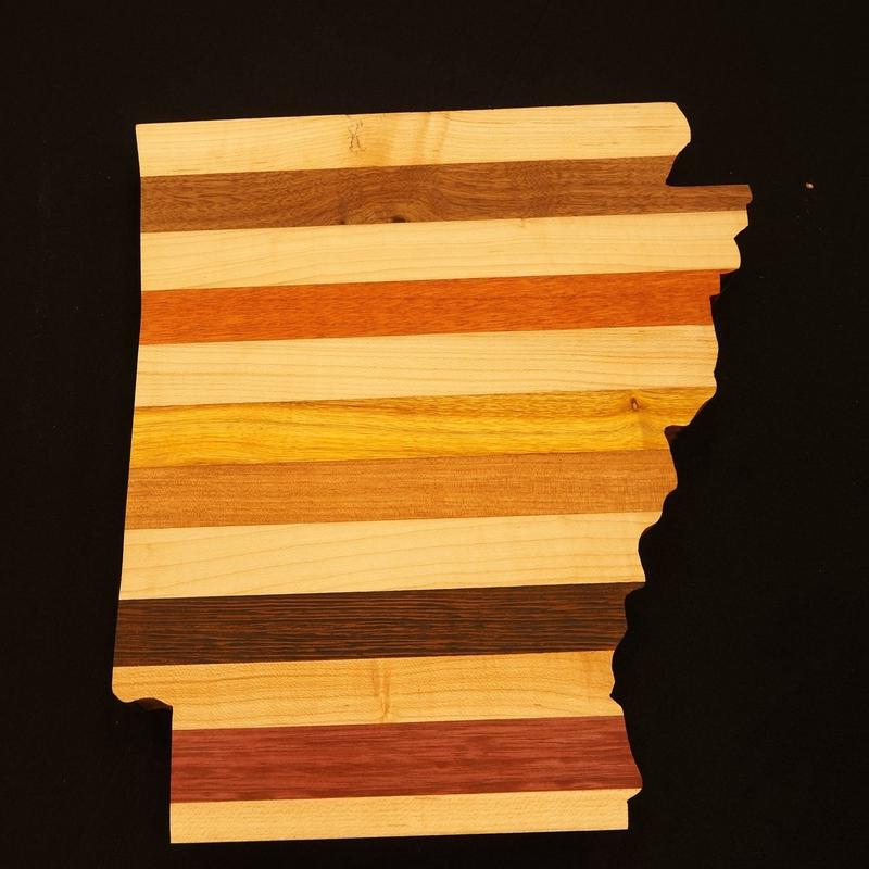 Red Wolf Striped Cutting Board Small
